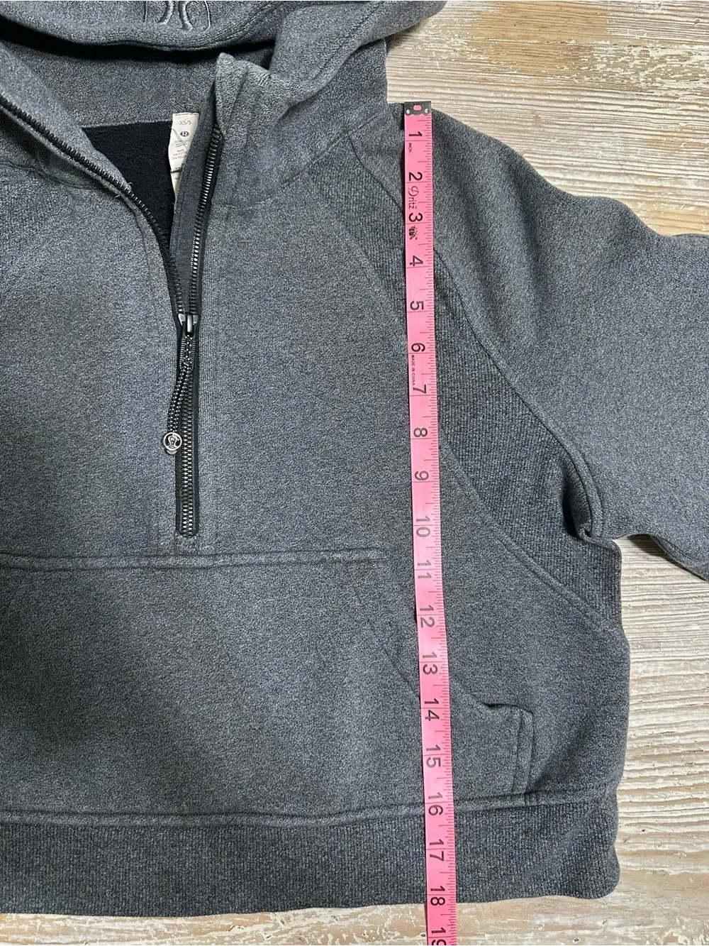 lululemon athletica scuba half-zip hoodie charcoal gray XS/S